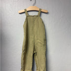 zara boys' green pinstripe jumpsuit 2-3Y