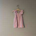 zara white pink stripe dress 2-3Y