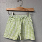 little english green seersucker shorts 3Y