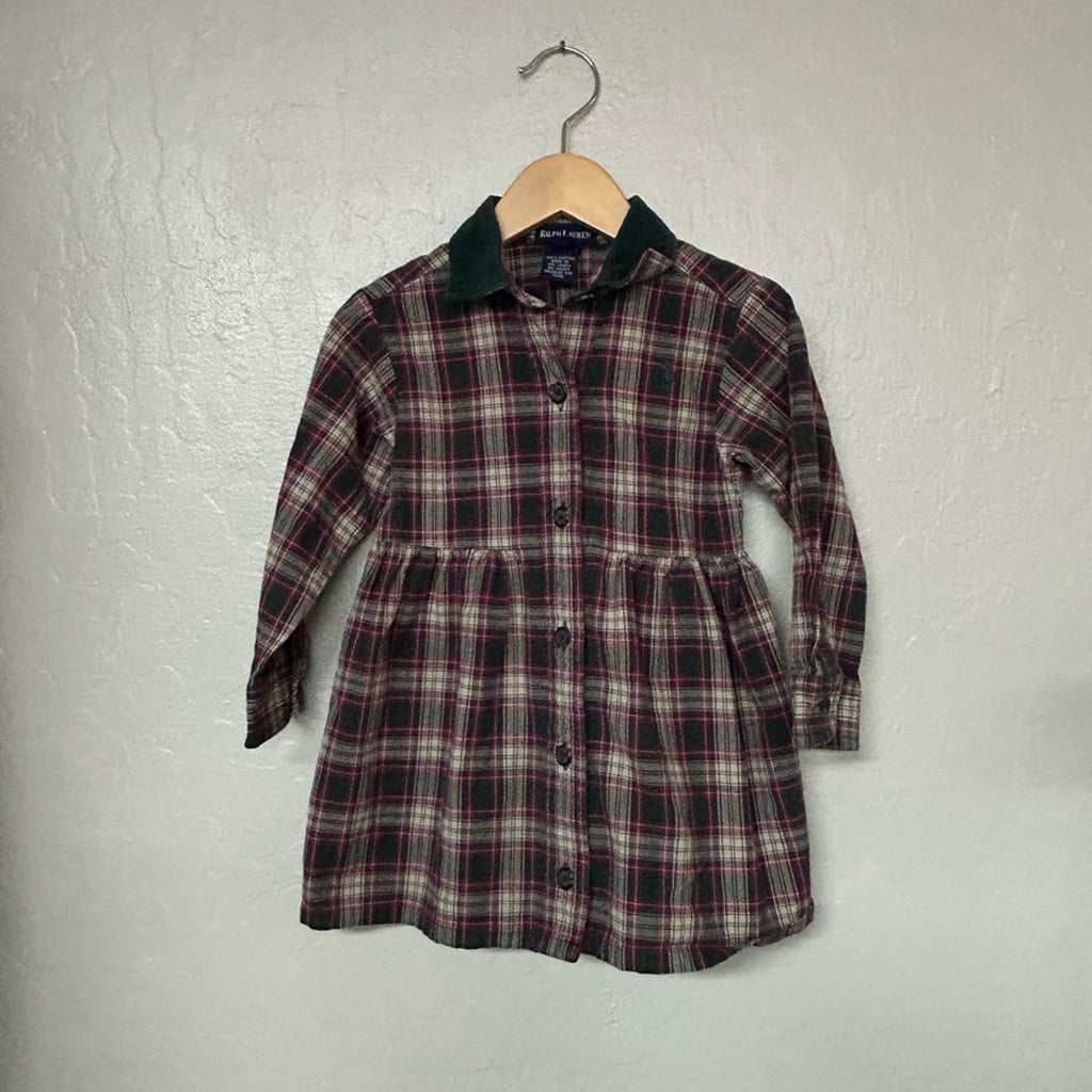 ralph lauren plaid dress xl 18-24M