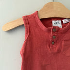 zara boys' red tank 12-18M