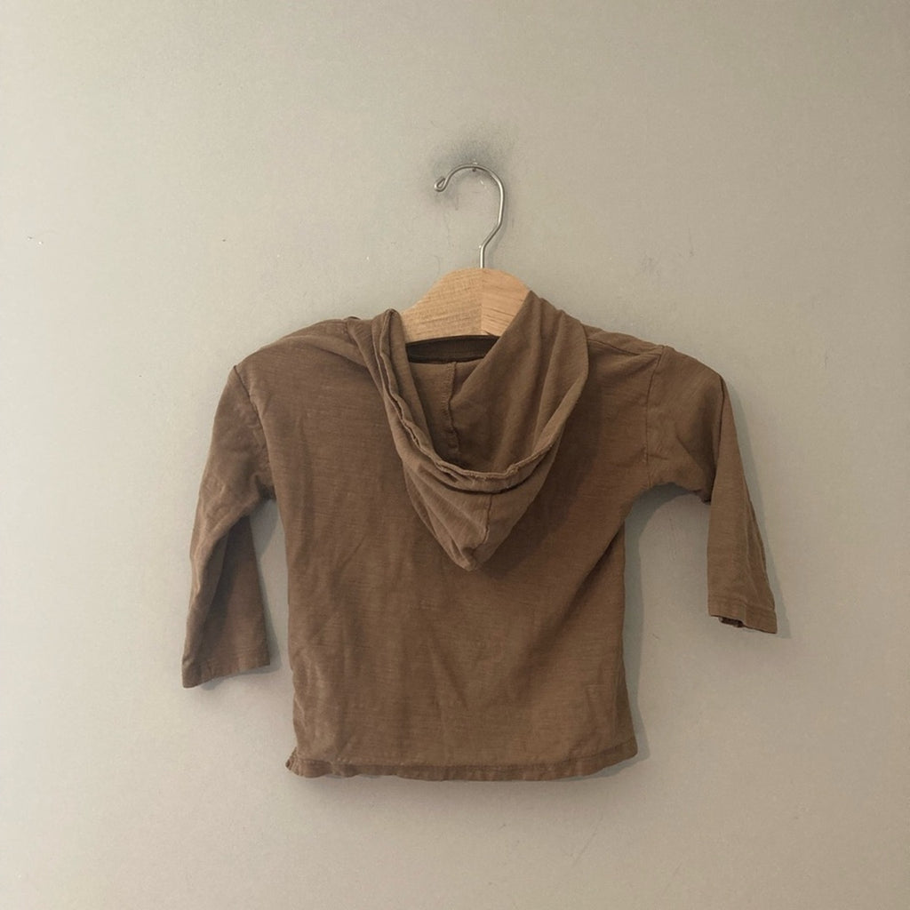 zara boys' brown hoodie 12-18M