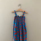 hanna andersson blue watermelon dress 8Y