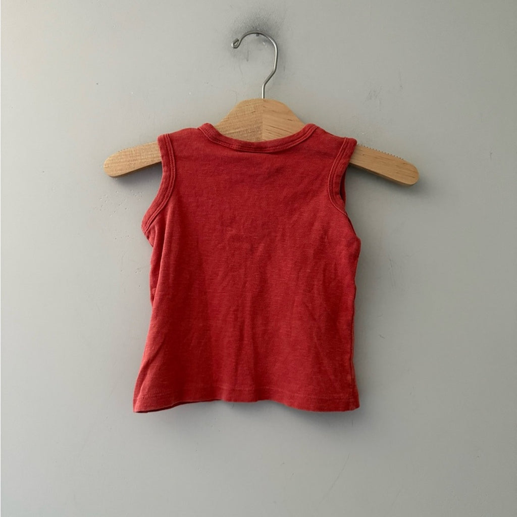zara boys' red tank 12-18M