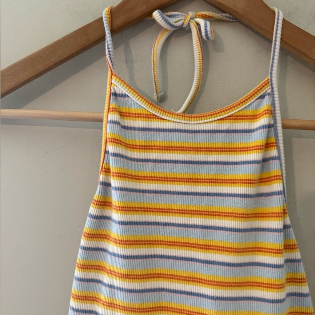 brandy melville stripe cropped halter