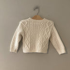 zara cream knit sweater 12-18M