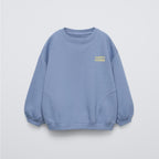 zara neutral beige graphic sweatshirt 5Y