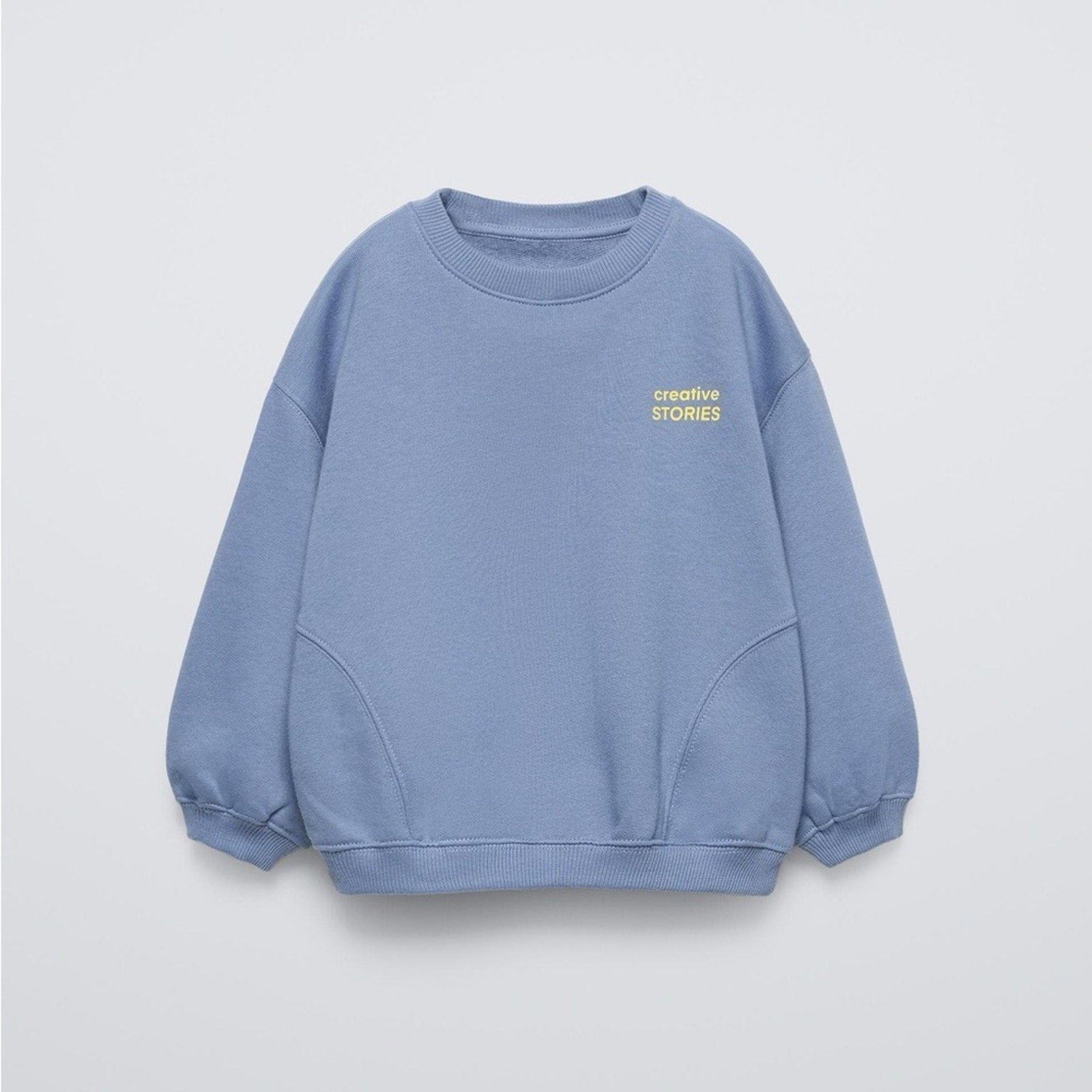 zara neutral beige graphic sweatshirt 5Y