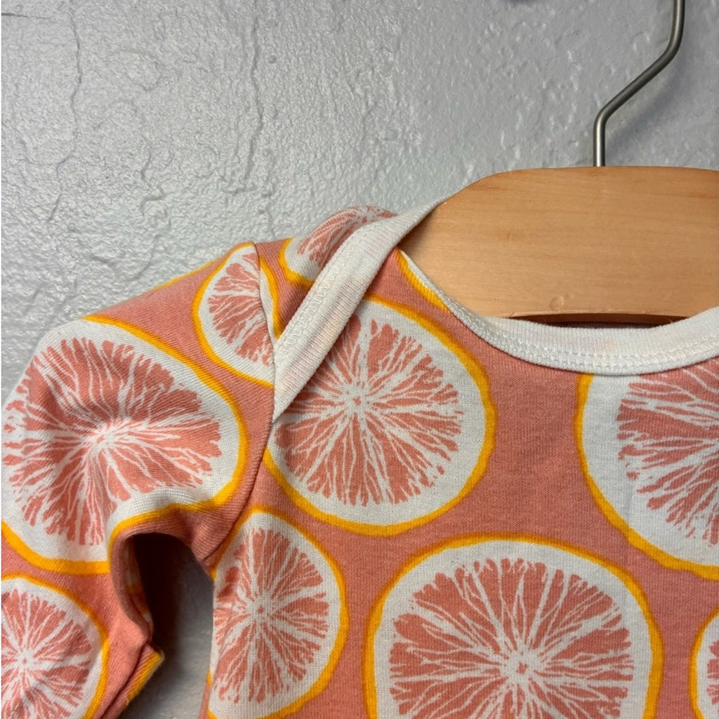 milkbarn organic cotton citrus gown 0-3M