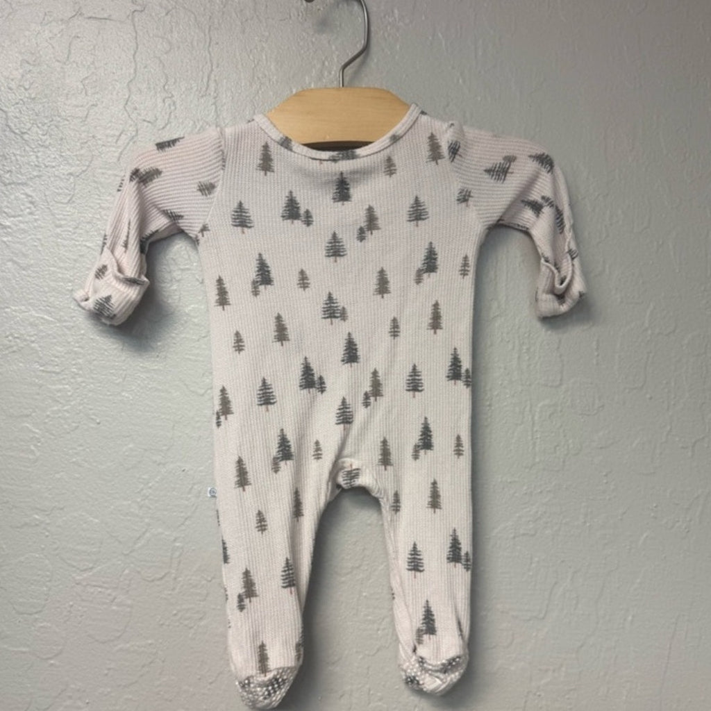 caden lane cream tree footie newborn