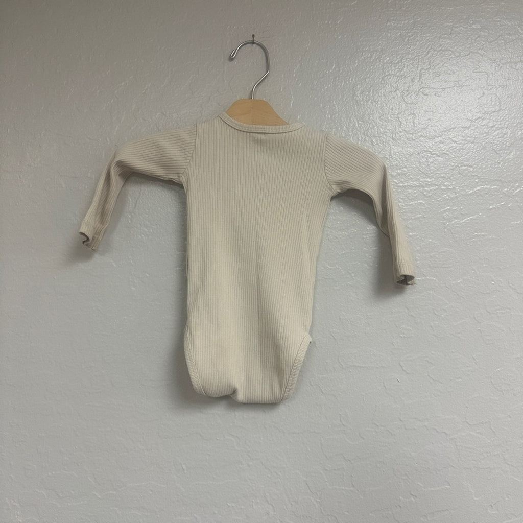 quincy mae beige bodysuit 6-12M