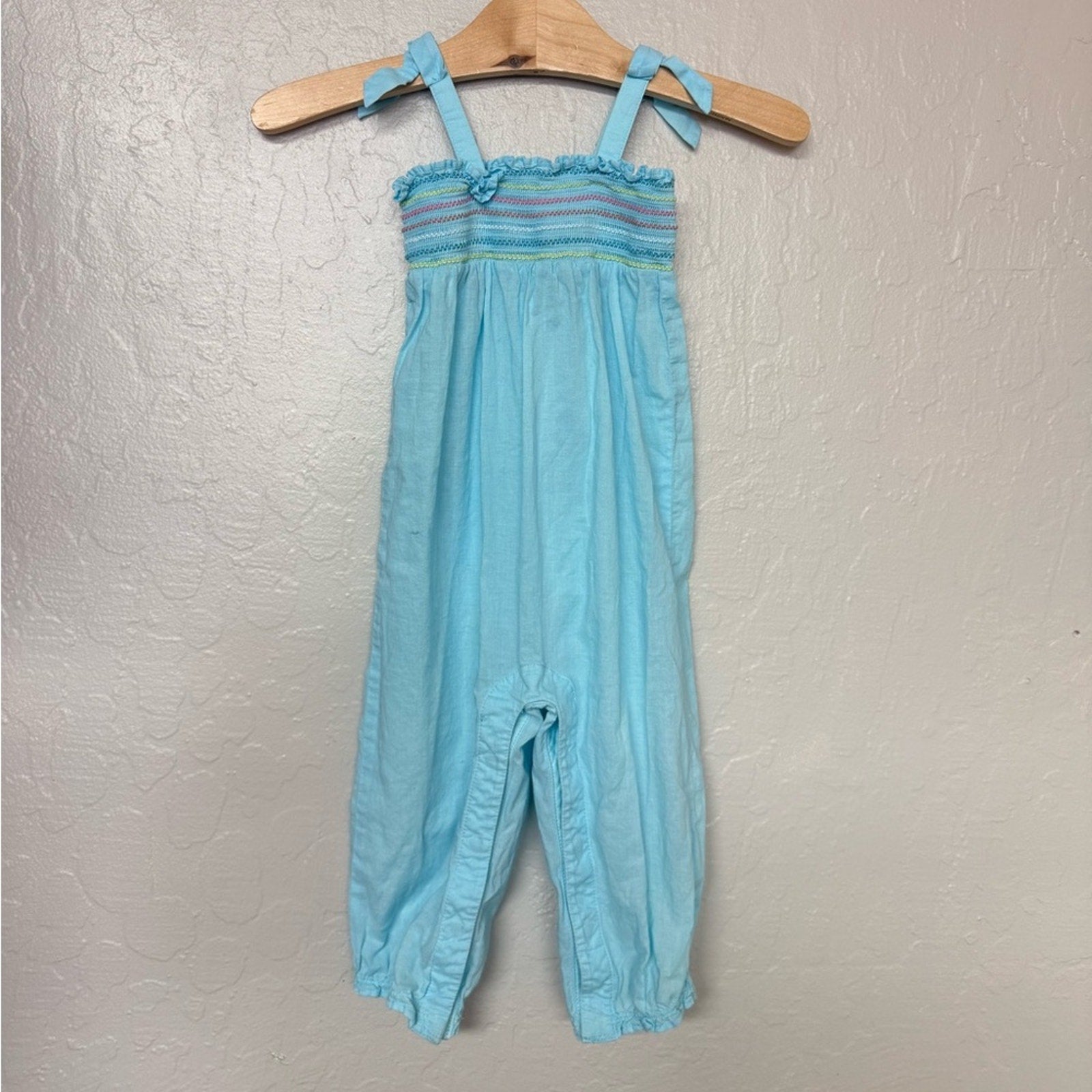 janie and jack girls' blue jumpsuit 12-18M