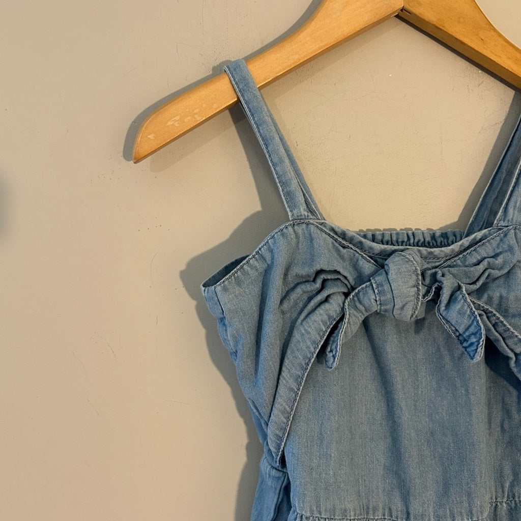 cotton on kids denim romper with bow 6Y