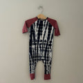 rags boys' maroon tie-dye romper 2T
