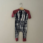rags boys' maroon tie-dye romper 2T