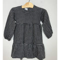 zara blue black checkered plaid dress 12-18M