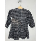 zara blue black checkered plaid dress 12-18M