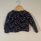 petit bateau blue floral quilted jacket 5Y