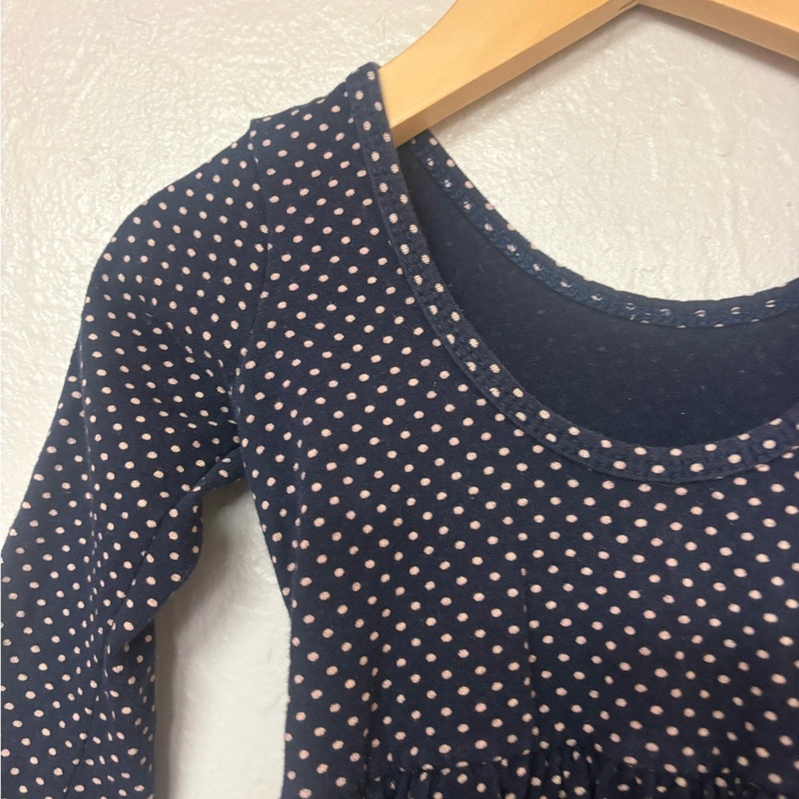 alice + ames girls' navy polka dot dress 3Y