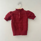 janie and jack girls' maroon knit sweater 2T