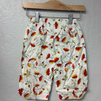 hanna andersson cream cropped floral pants 3Y