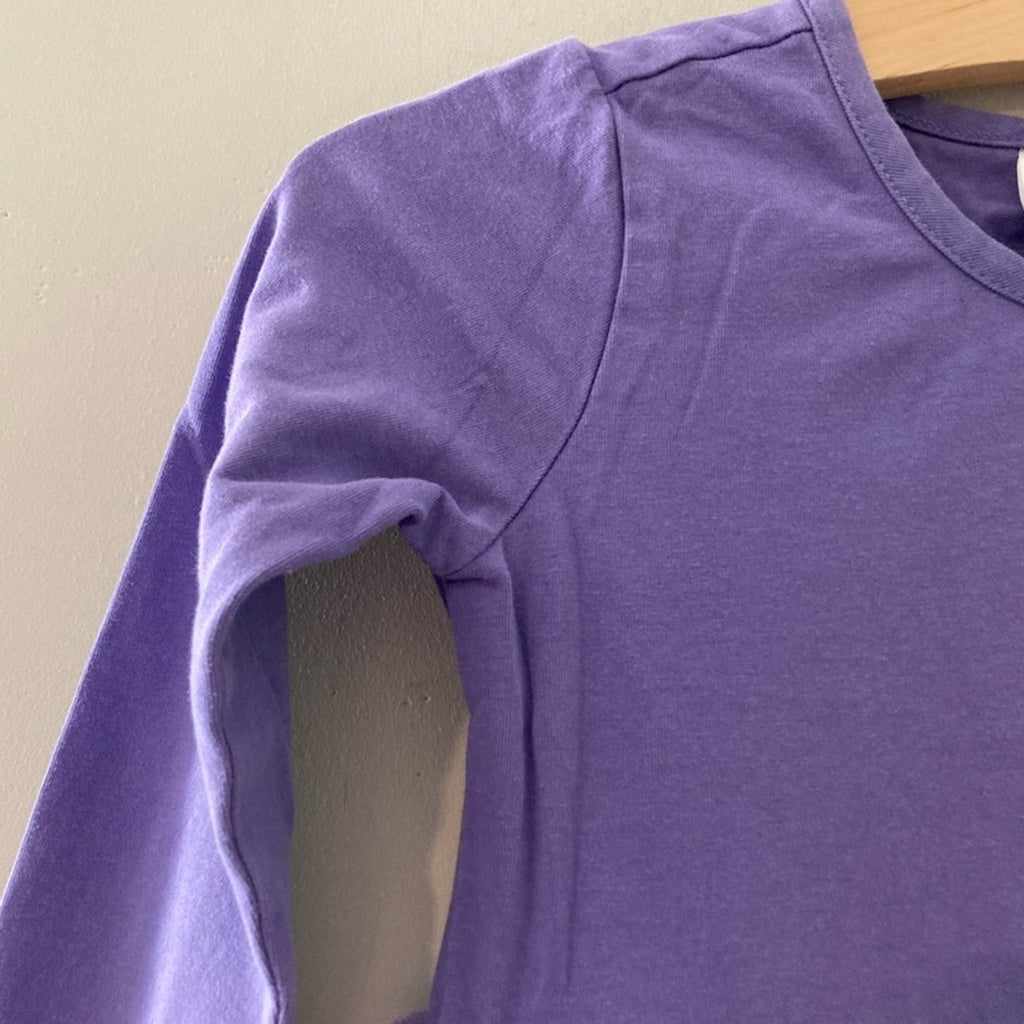 hanna andersson girls' purple dress 5Y