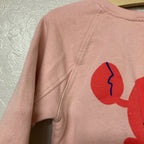 zara girls' pink crab sweatshirt 4Y