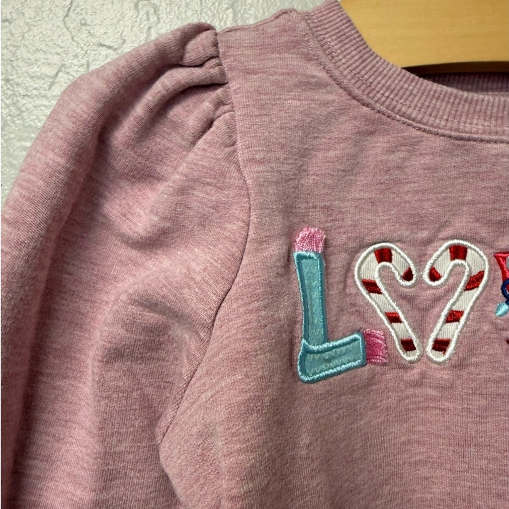little sleepies girls' pink sweatshirt 3Y
