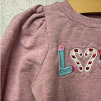little sleepies girls' pink sweatshirt 3Y