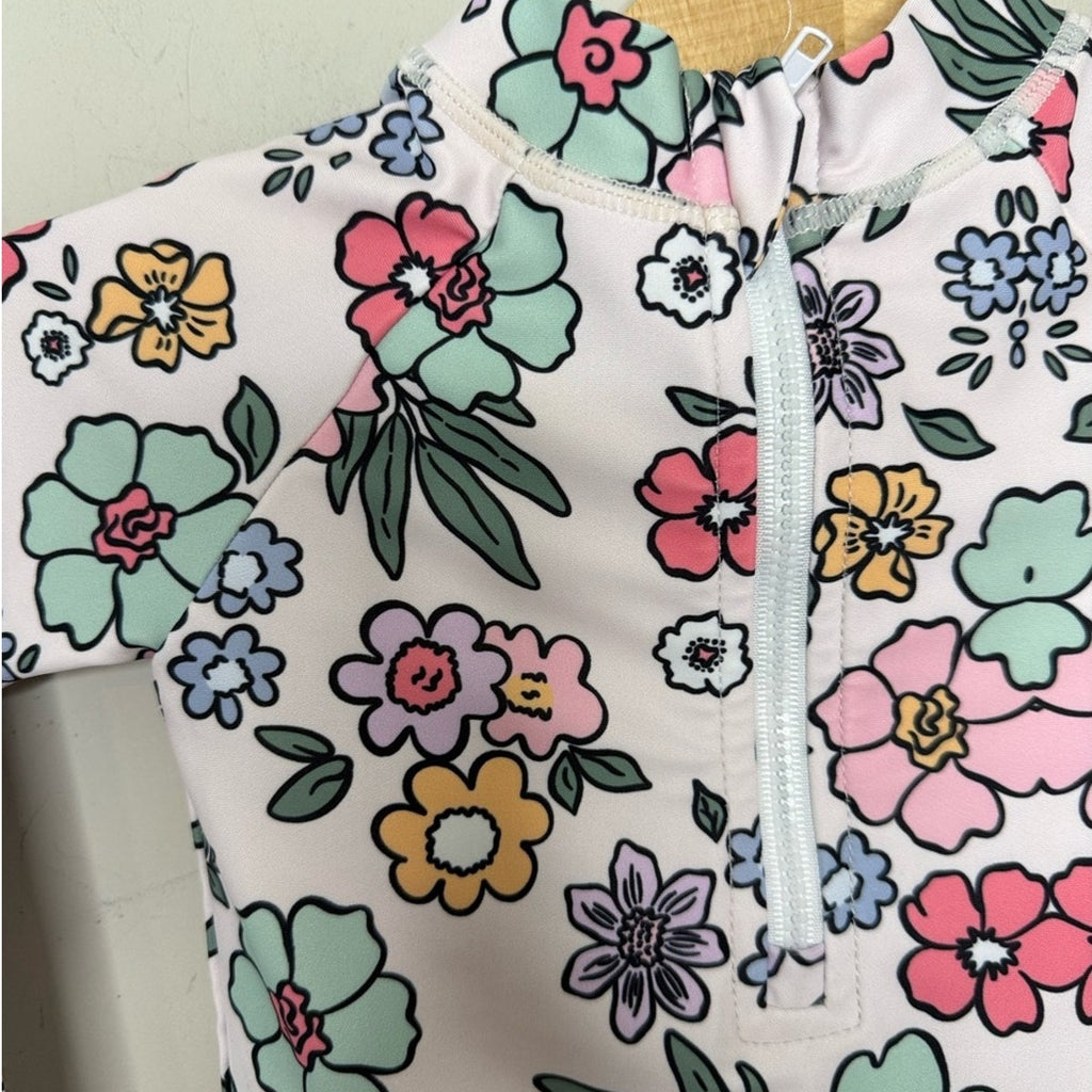 little haven cloth floral rashguard swim 12-18M