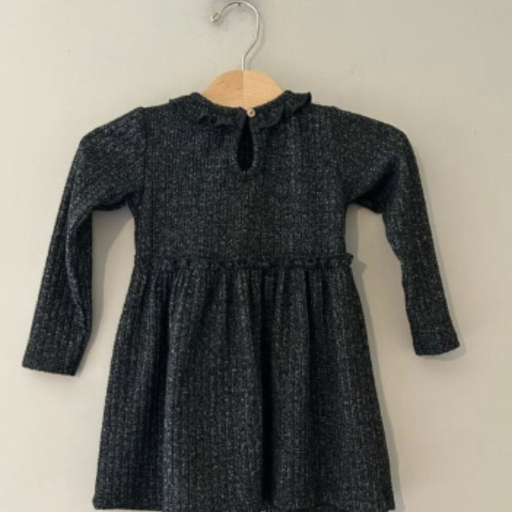 zara girls' charcoal dress 12-18M