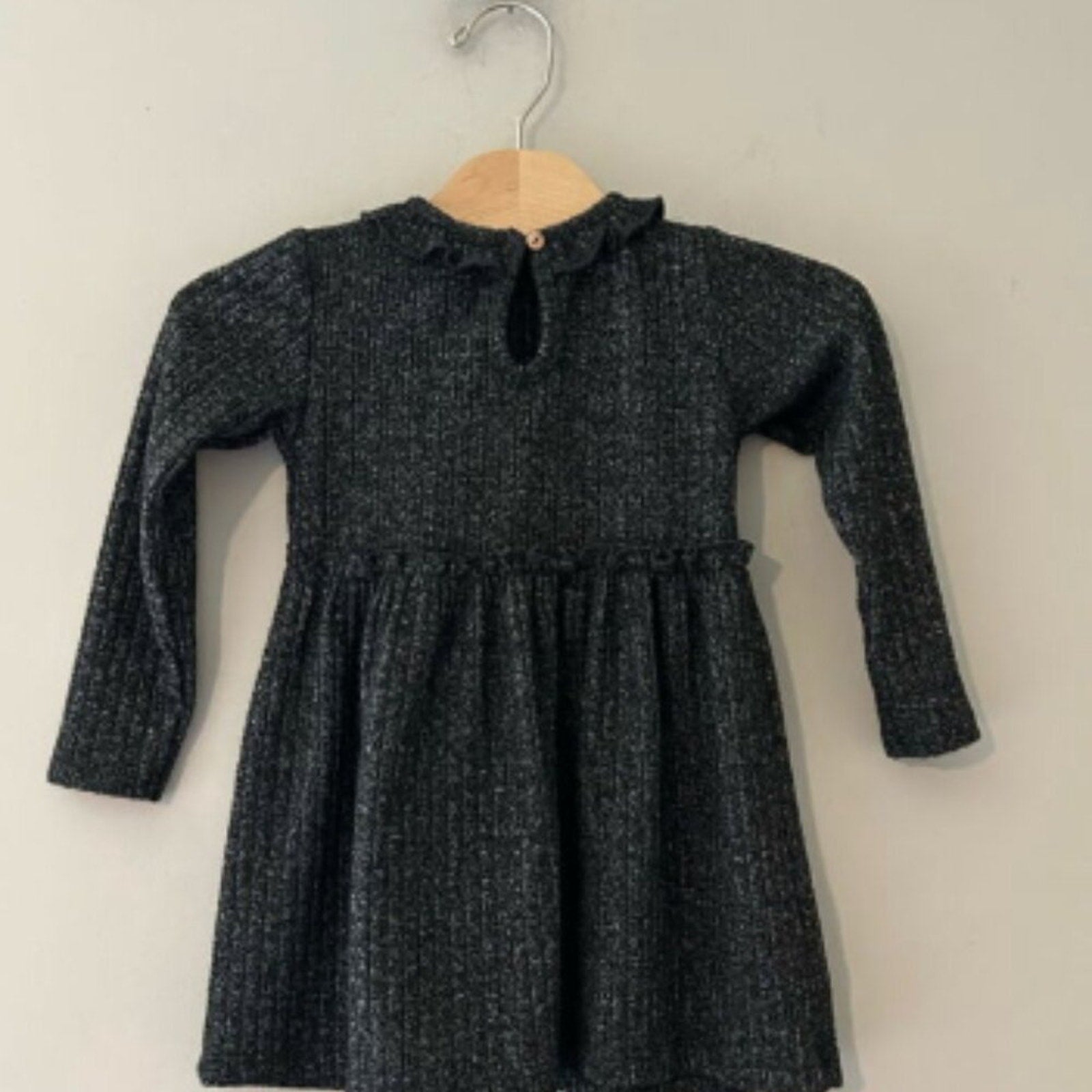 zara girls' charcoal dress 12-18M