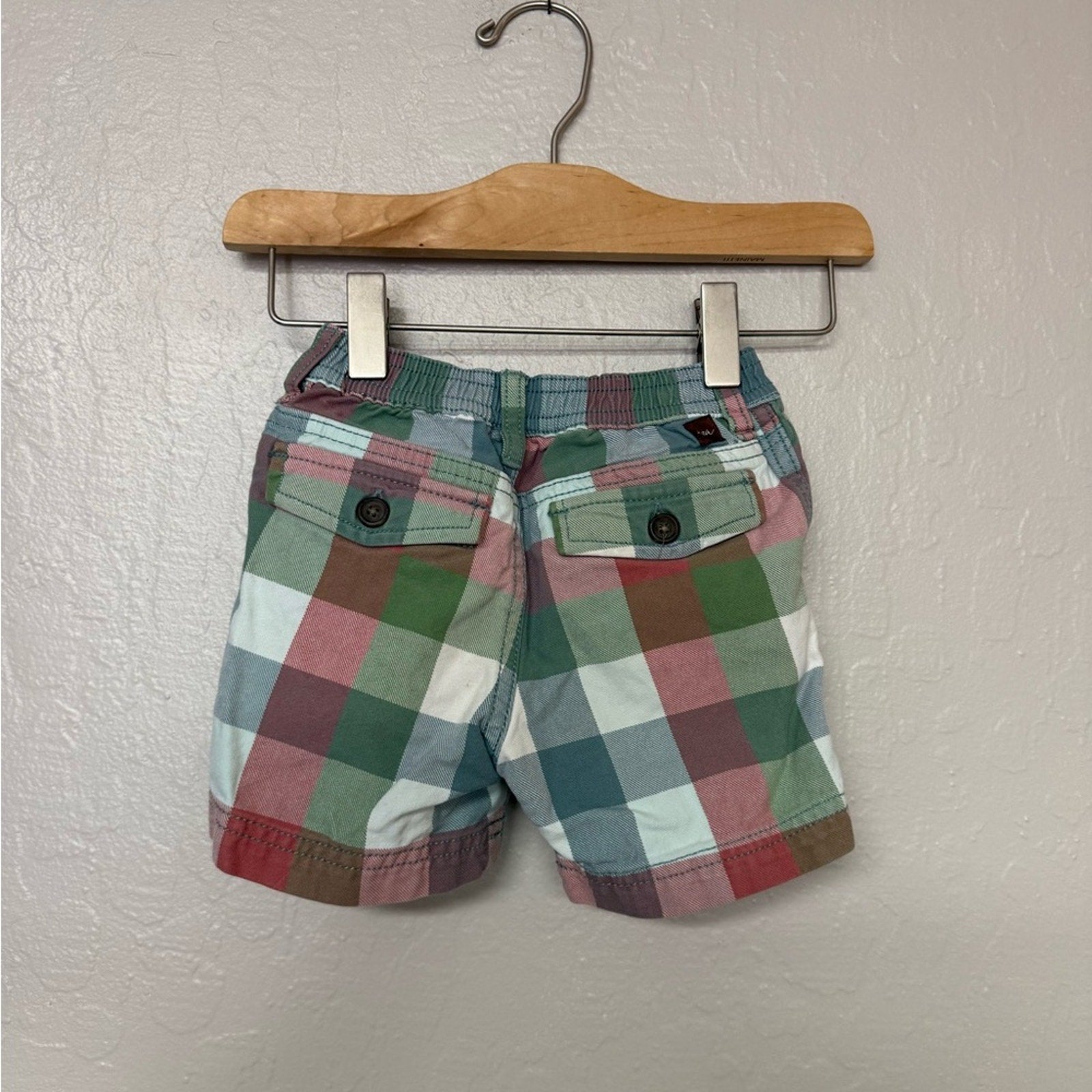 tea collection boys' plaid shorts 12-18M