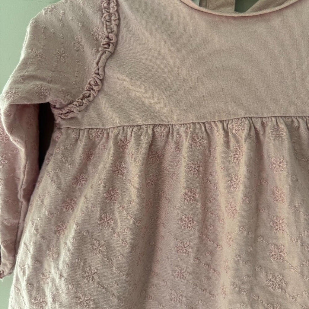 zara dainty floral pink peplum top 2-3Y