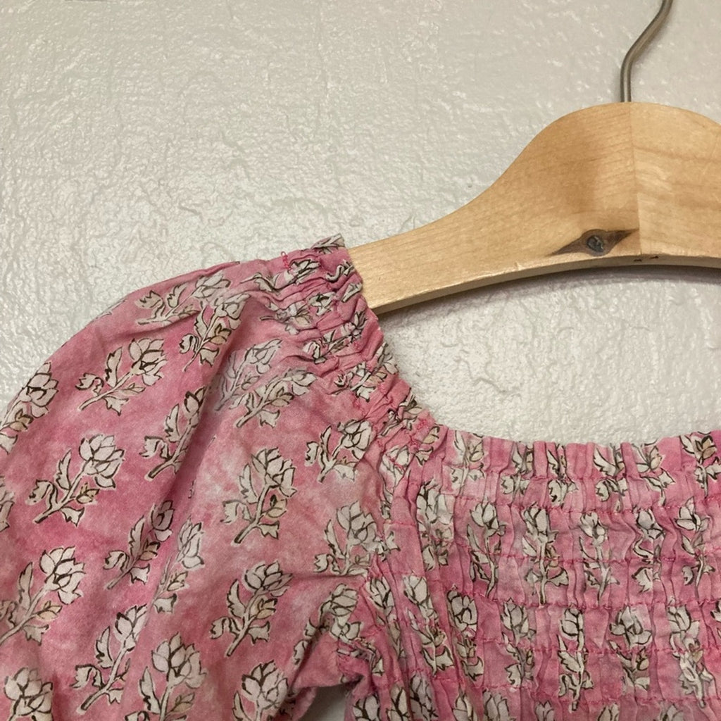 zara girls' pink floral dress 6Y