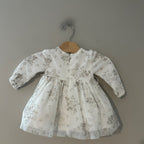 mayoral white floral tulle dress 6M