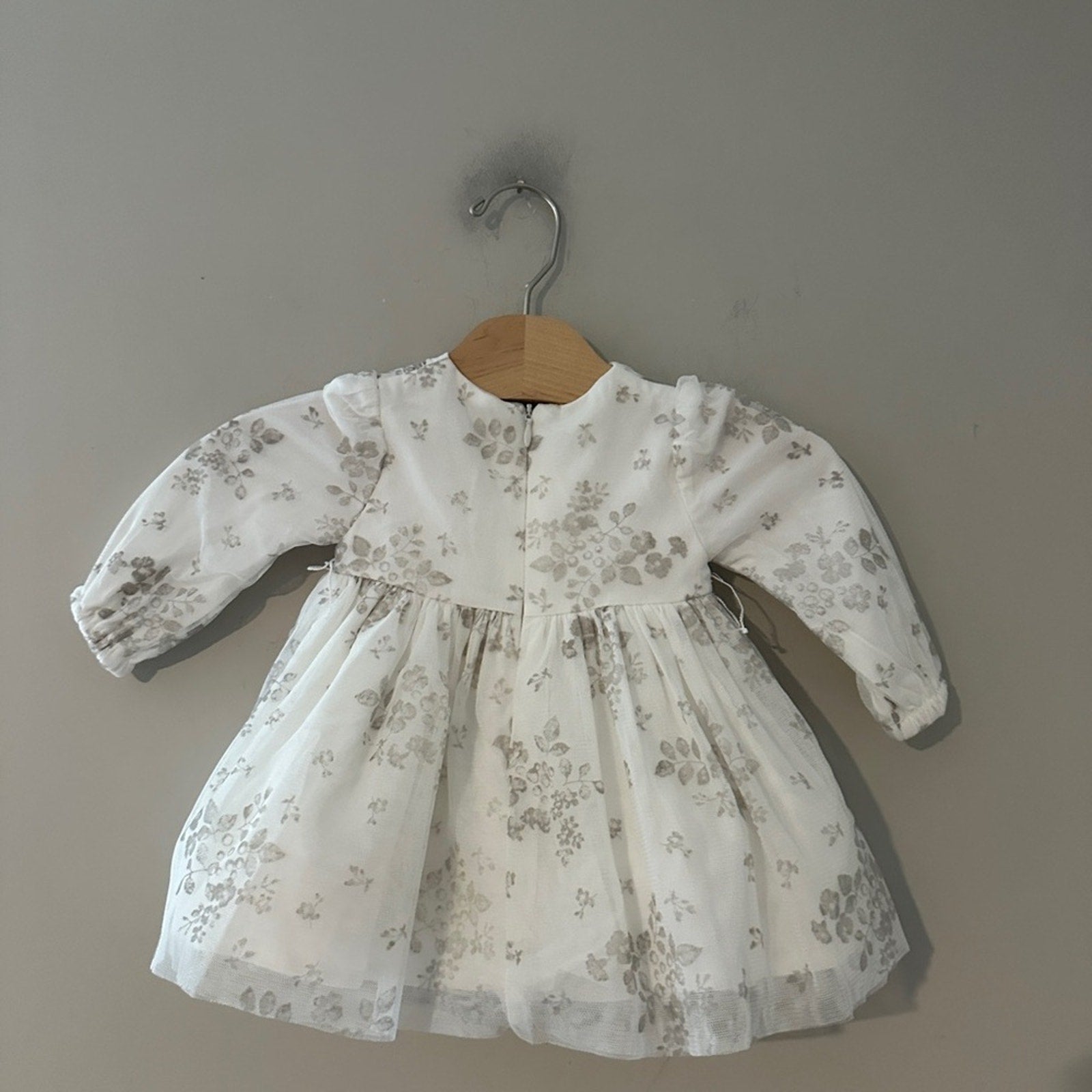 mayoral white floral tulle dress 6M