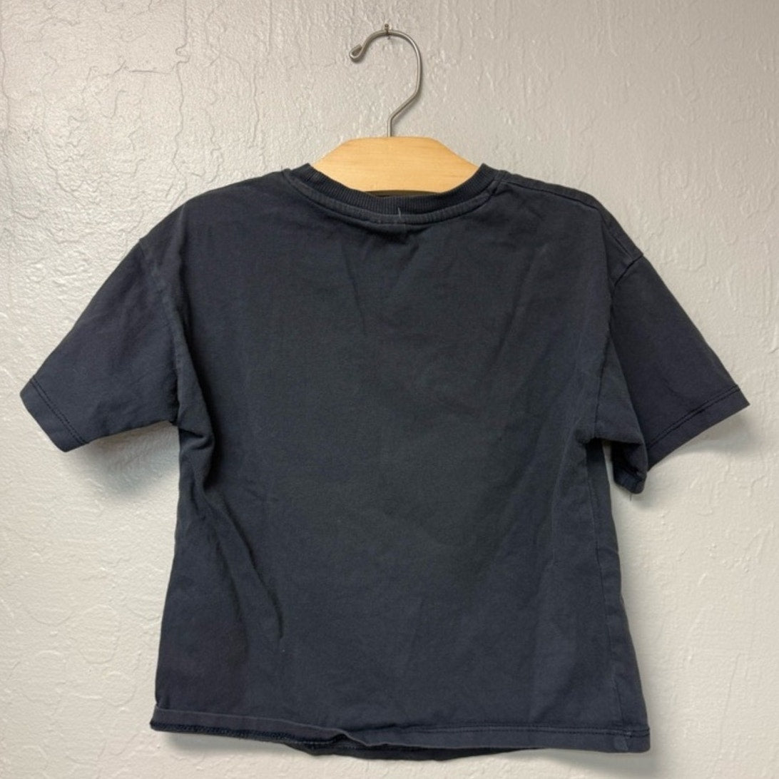 zara girls' black los angeles tee 5-6Y
