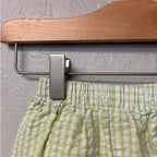 little english green seersucker shorts 3Y