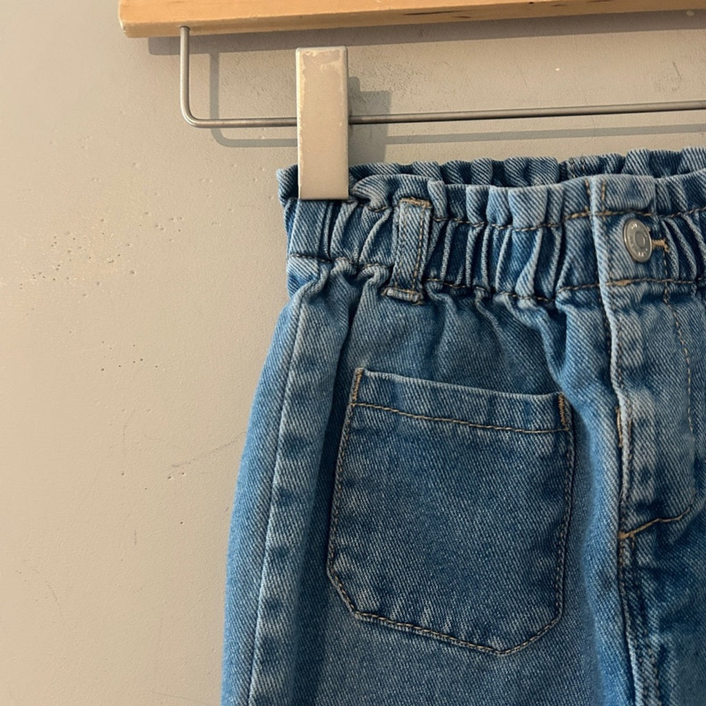 zara girls' jeans paperbag pockets 2-3Y