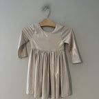 pink chicken pink metallic dress 2T