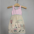 hanna andersson cream dress embroidery 3Y