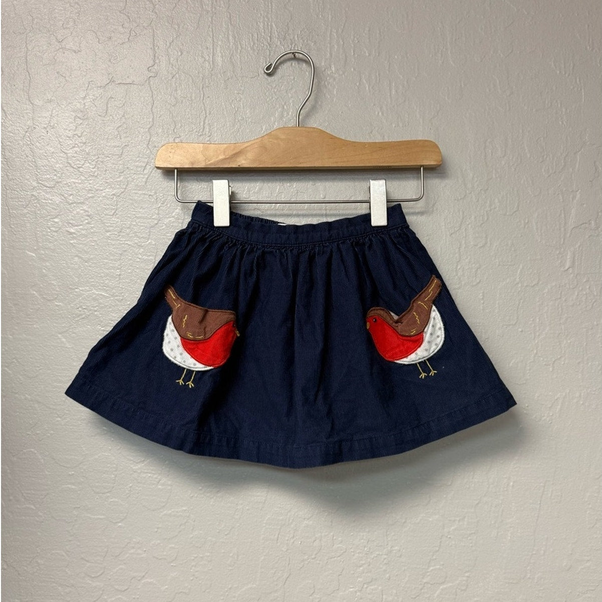 mini boden blue corduroy twirl skirt 2-3Y