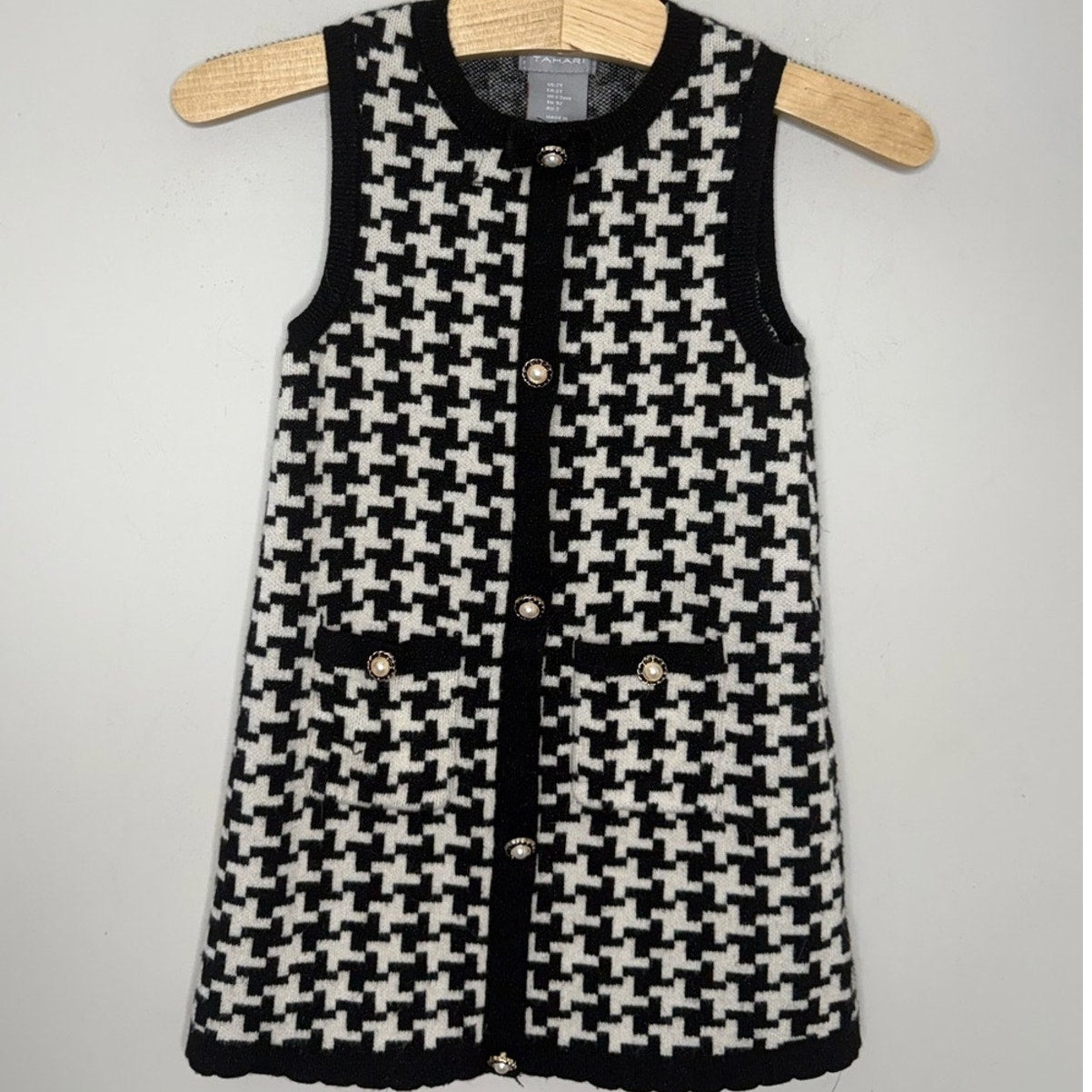 tahari houndstooth dress 2T