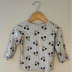 h&m disney mickey gray tee