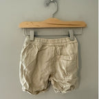 zara boys' chino khaki shorts 12-18m