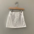 zara girls' white denim skirt 6Y