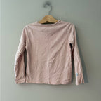 mini boden long-sleeve pink tee 7-8Y