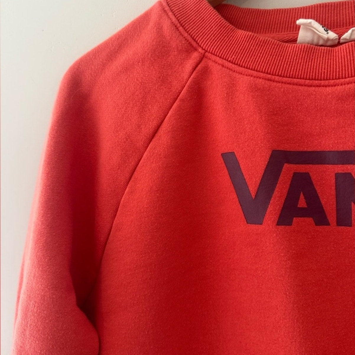 vans red sweatshirt small