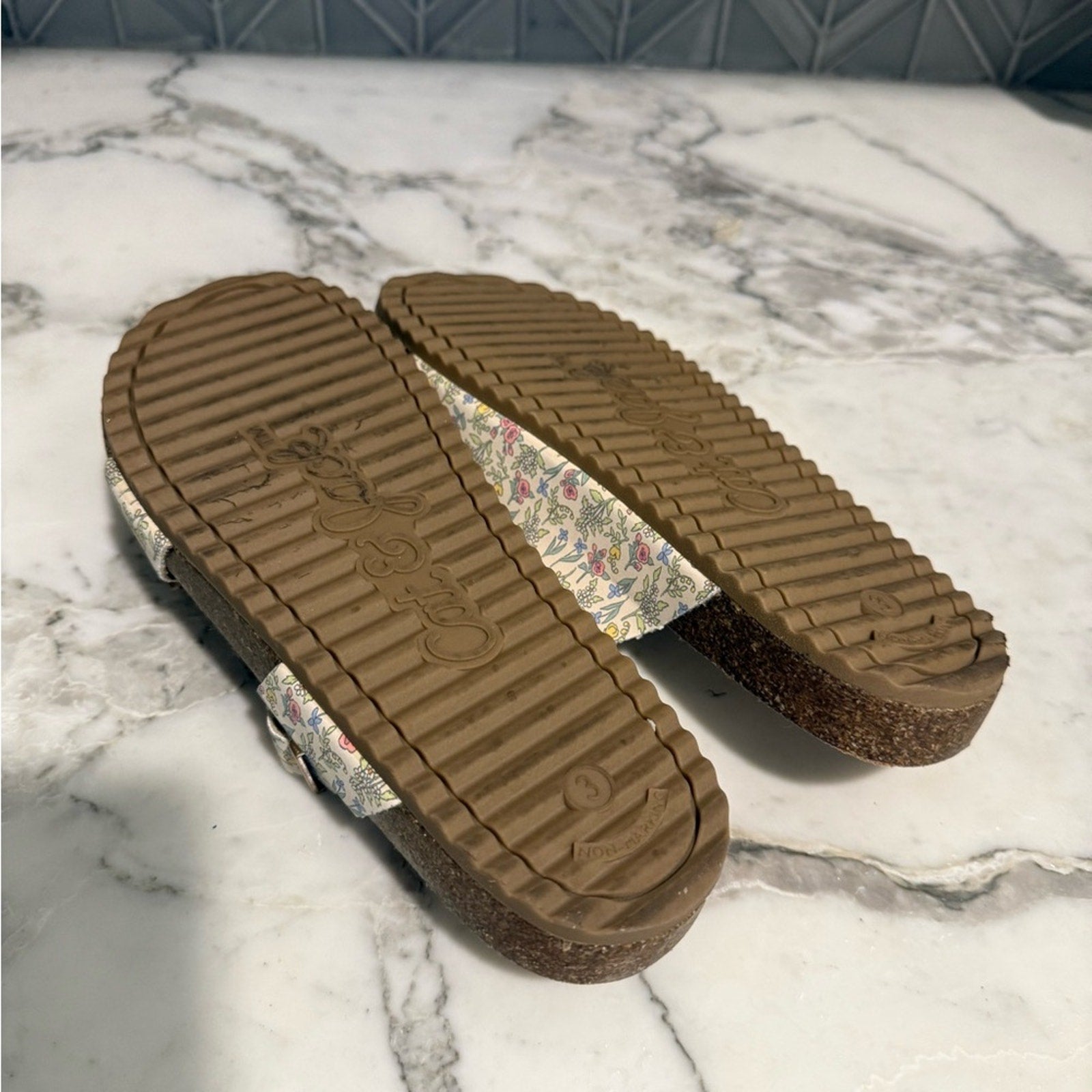 cat & jack floral sandals 3 big kids